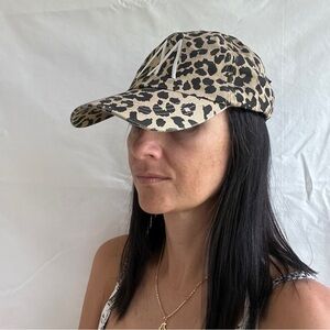 David and Young baseball hat women animal print, M embroidered at front, NWT, OS